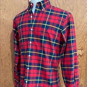 Ralph Lauren Polo Men’s size Medium Red and Blue Plaid Button-Down Shirt